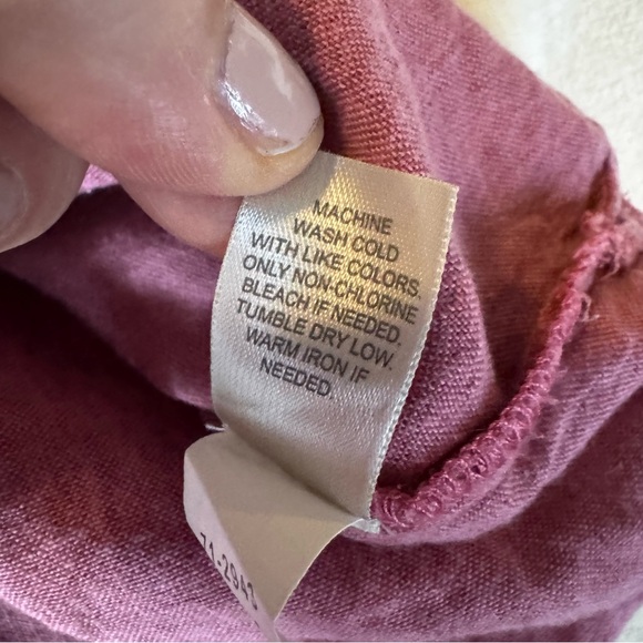 J.Jill Linen Cotton Magenta Tunic Top Size Medium Button Down - Picture 9 of 10